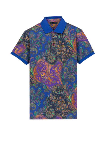 MULTICOLOURED PAISLEY POLO SHIRT