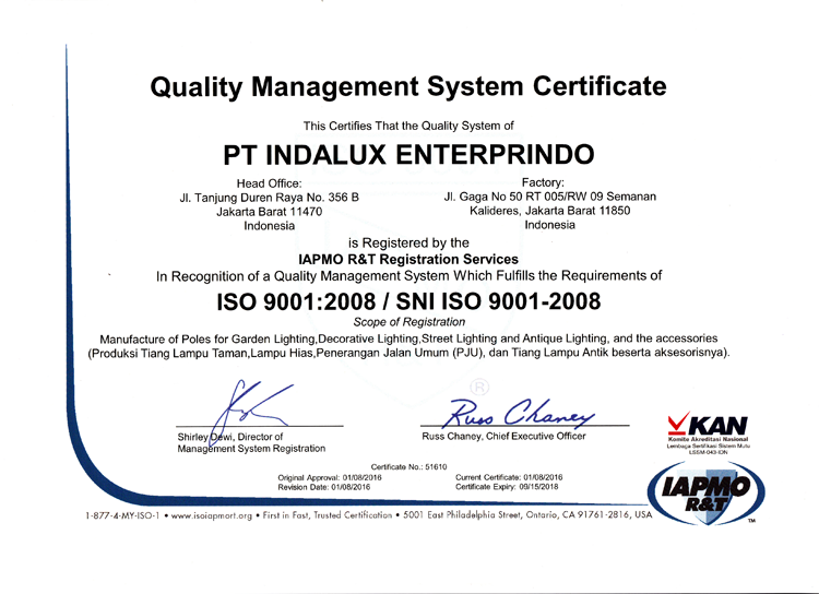 SERTIFIKAT ISO 