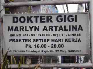 Dokter Gigi "Marlyn Artalina"