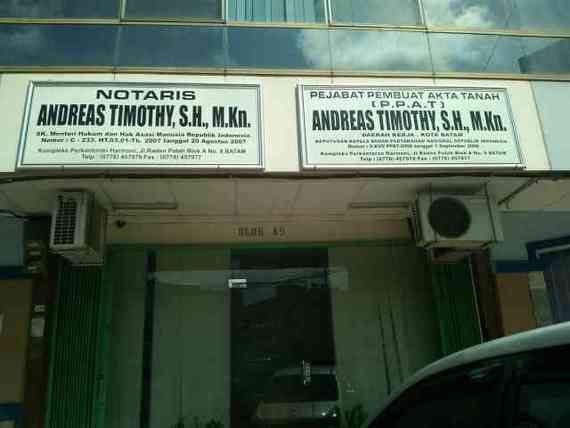 Andreas Timothy, SH. Mkn.