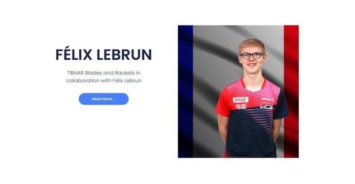 Tibhar FÉLIX LEBRUN HYPER CARBON bet tenis meja pingpong shakehand grip
