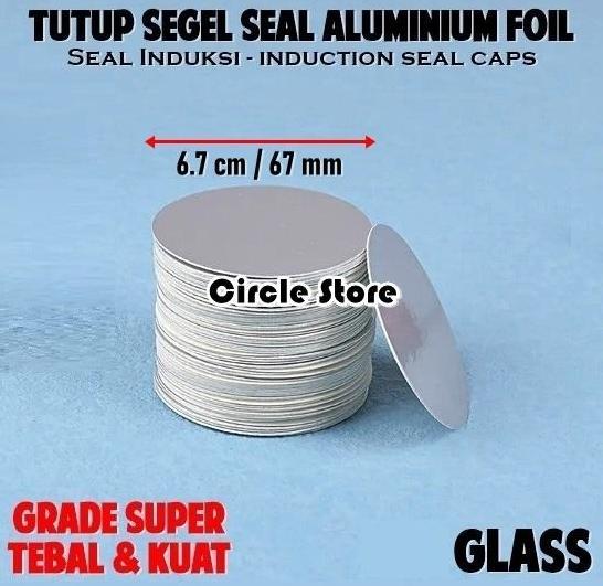 Tutup Segel Botol Kaca 6,7cm / Tutup Seal Alumunium Toples Glass 67mm