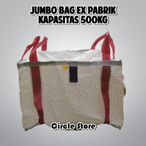 Kantong Karung Jumbo Bag Tebal Kuat Ex Pabrik Kondisi 95% Bagus Kapasitas 500kg 1000kg 1 ton