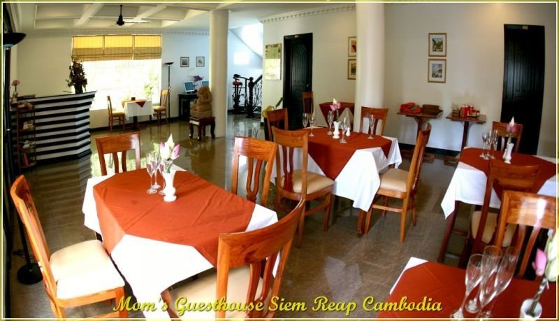 The Restaurant of Moms GuestHouse in Siem Reap Cambodia