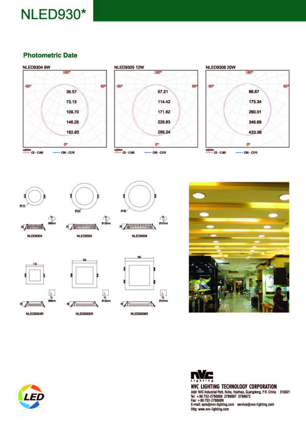 NVC Uitrathin downlight Page 2