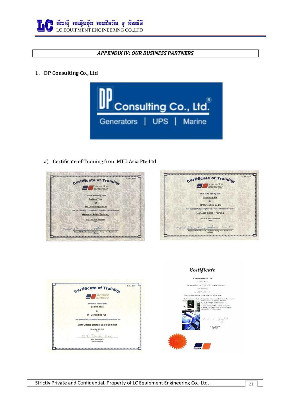 LC Certificate & Tax