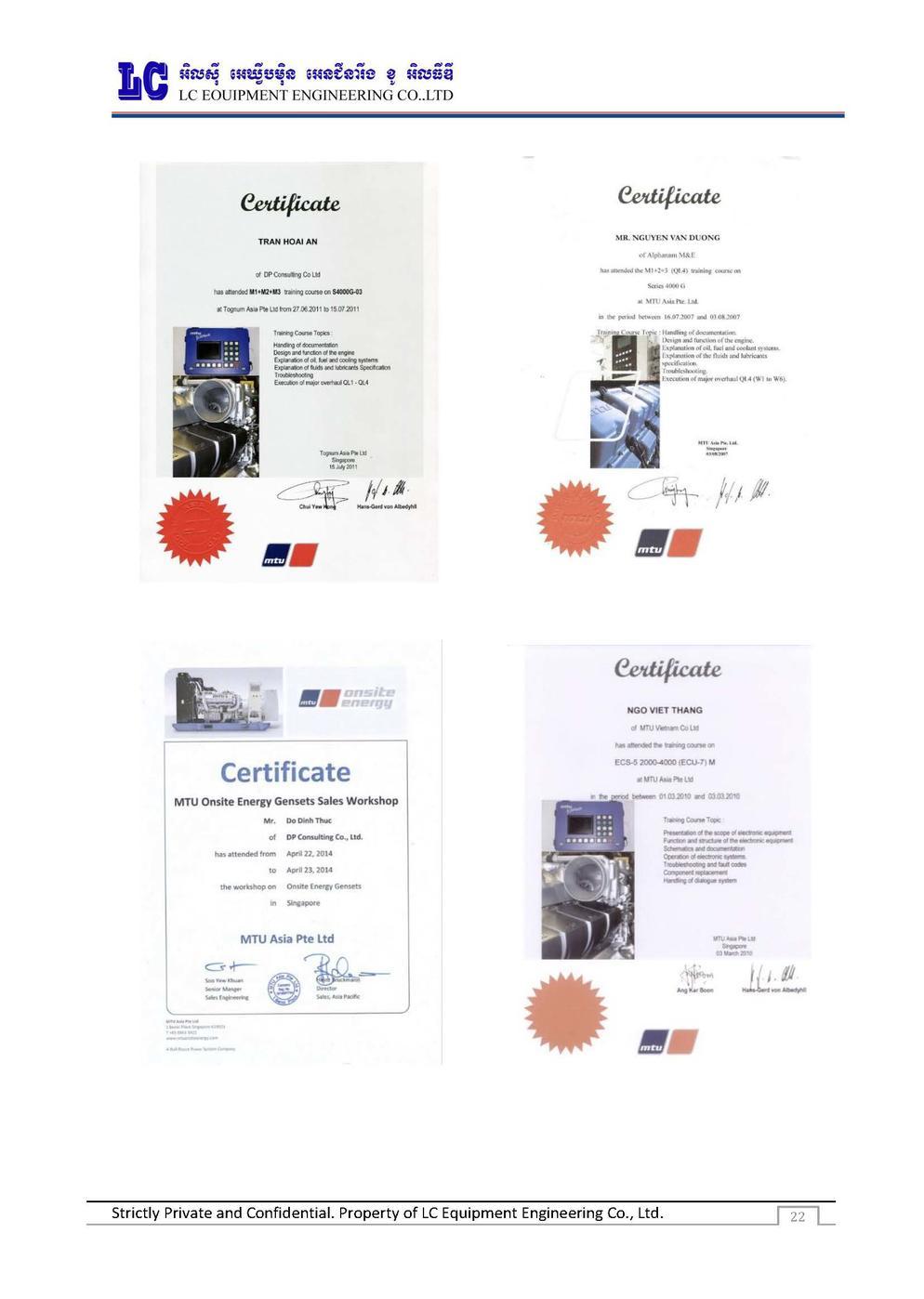 LC Certificate & Tax