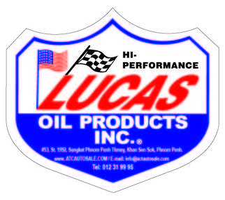 Sticker Lucas Oil Logo on Moto 01