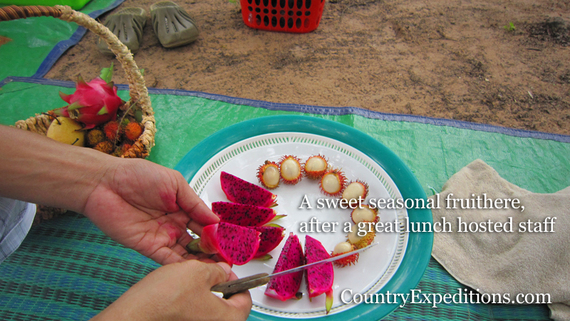 Friendly Staff cook luxury picnic lunch for family