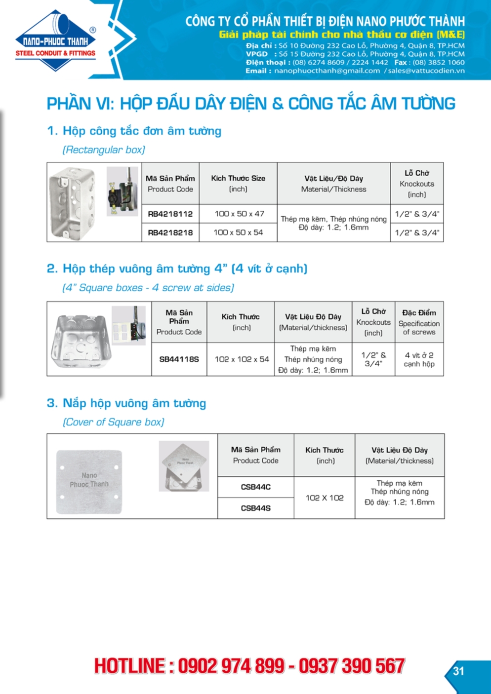 NANO PHUOC THANH JUNCTION BOX / STEEL BOX