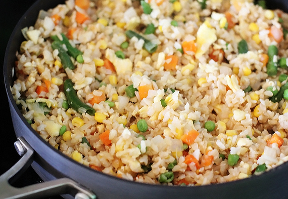 EGG & VEG. FRIED RICE WITH MIXED VEGETABLES