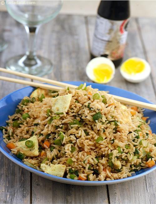 STEAMED RICE, MIXED VEG, OMELETTE, CHILLI PASTE