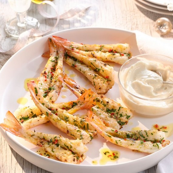 GRILLED PRAWNS WESTERN STYLE
