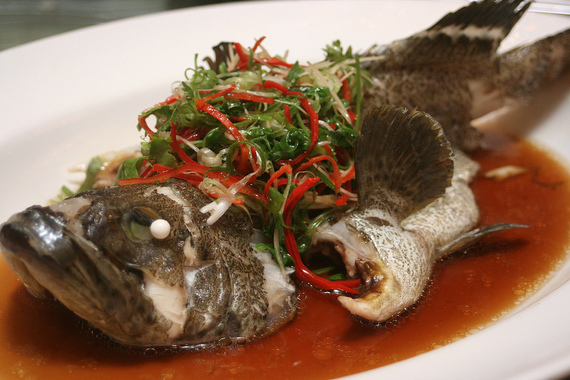 FRIED FISH FILLET WITH GINGER & SPRING ONION