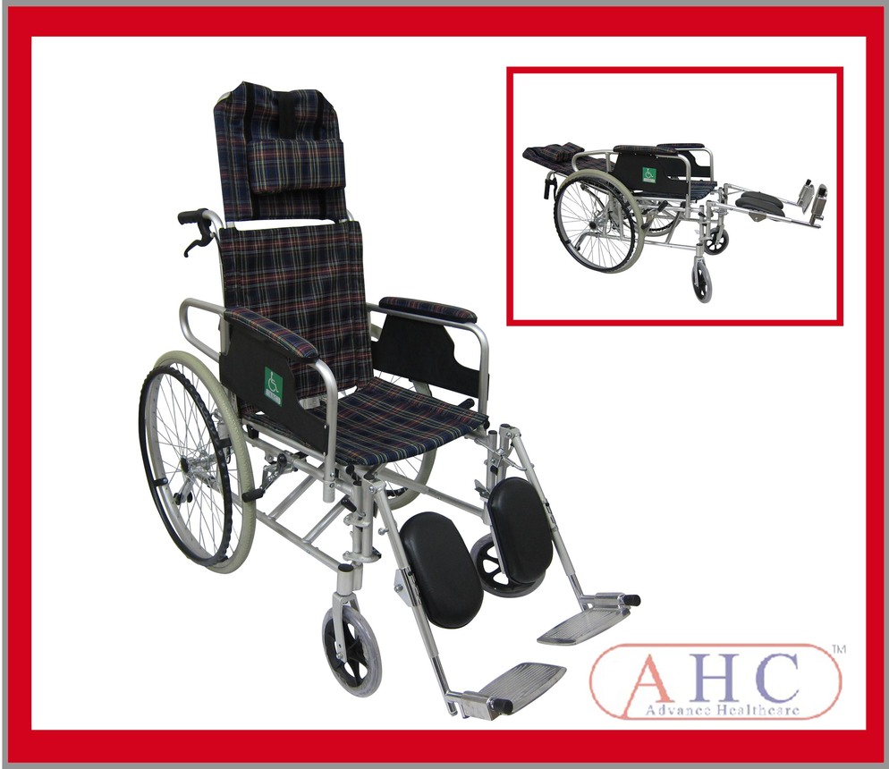 Reclining High Back Aluminium Lightweight Wheelchair 