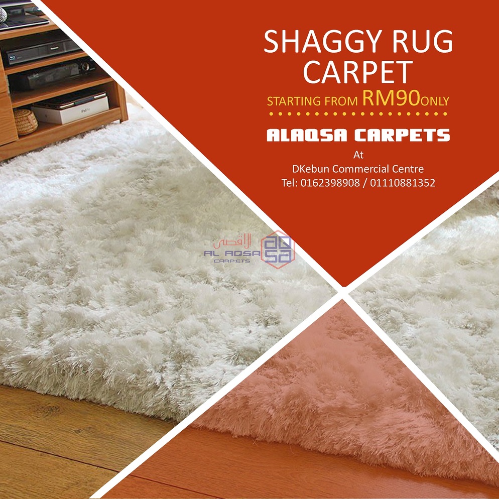 AlAqsa Carpets at Dkebun Commercial Centre Lowest Price Guaranteed Shaggy Rug Carpet Murah carpet  AlaqsaCarpets