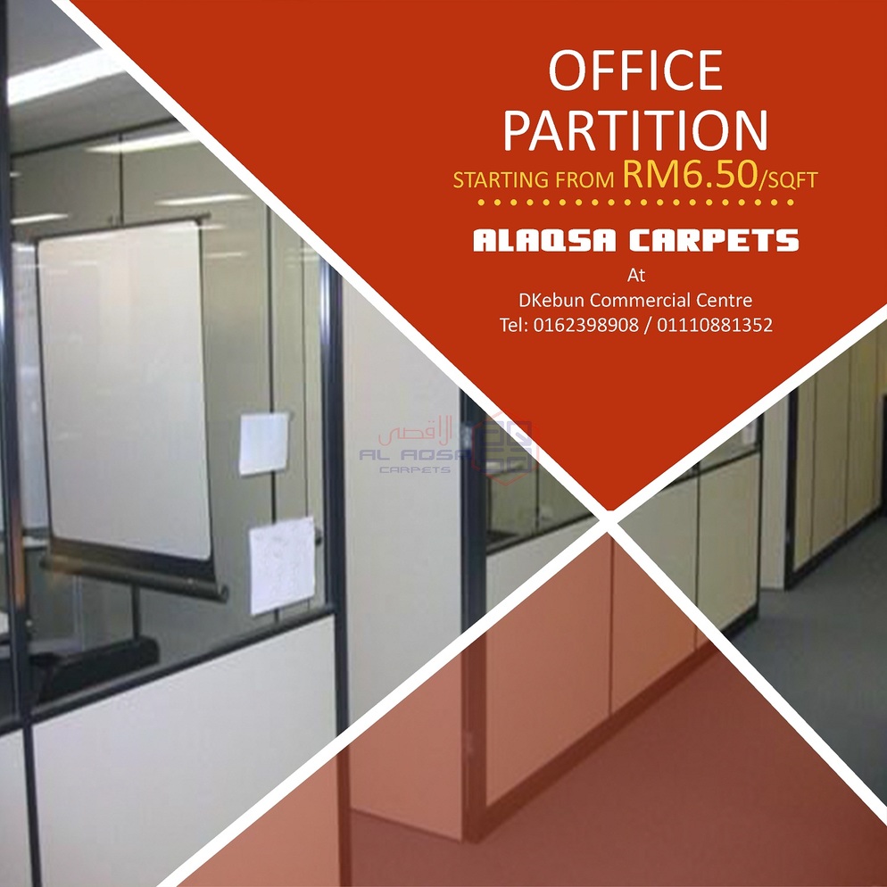 AlAqsa Carpets at Dkebun Commercial Centre Lowest Price Guaranteed Office Partition Murah carpet  AlaqsaCarpets