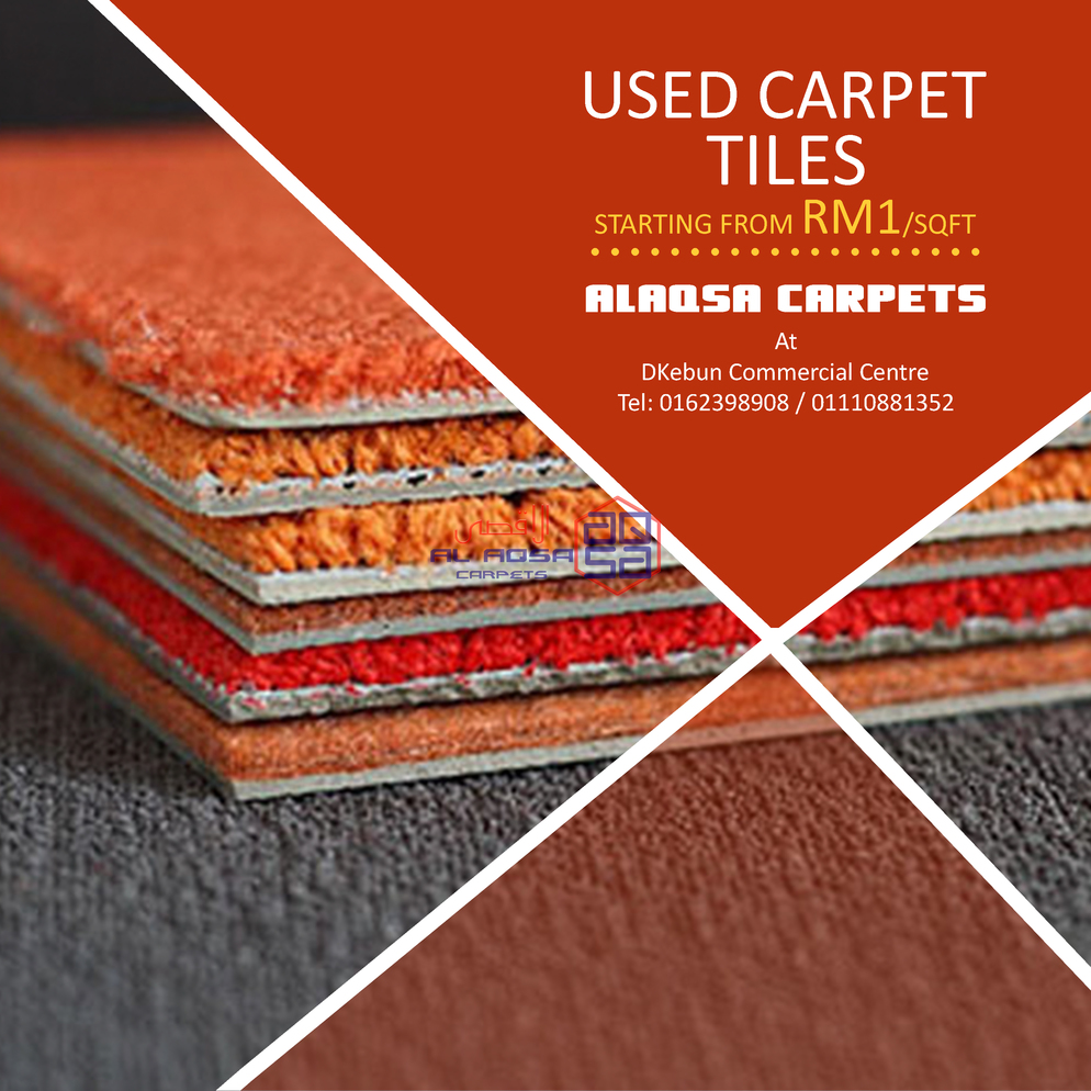AlAqsa Carpets at Dkebun Commercial Centre Lowest Price Guaranteed Used Carpet tiles Murah  AlaqsaCarpets