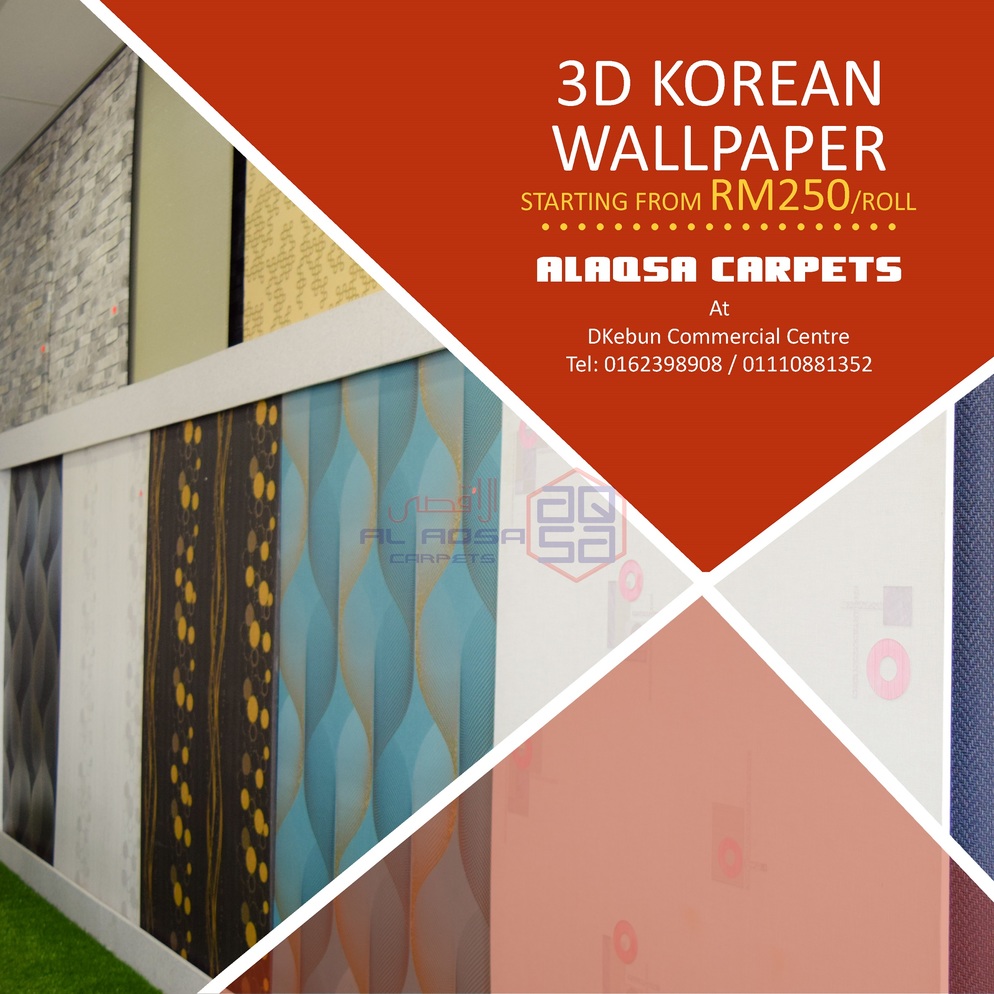 AlAqsa Carpets at Dkebun Commercial Centre Lowest Price Guaranteed Korean Wallpaper Murah carpet  AlaqsaCarpets
