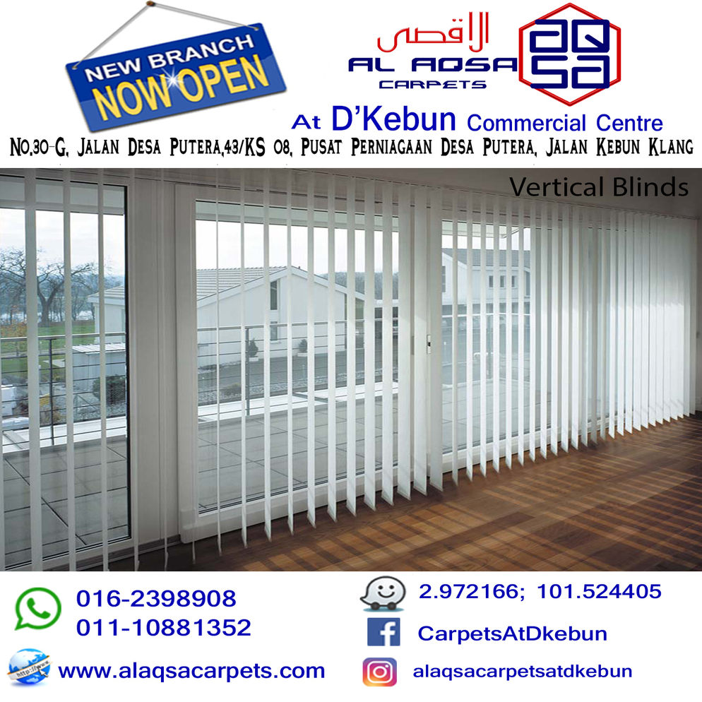 AlAqsa Carpets at Dkebun Commercial Centre Lowest Price Guaranteed Vertical Blinds Murah  AlaqsaCarpets