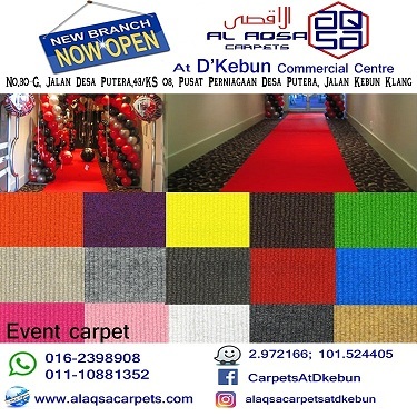 AlAqsa Carpets at Dkebun Commercial Centre Lowest Price Guaranteed Event Carpet Murah  AlaqsaCarpets