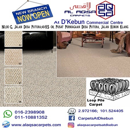 AlAqsa Carpets at Dkebun Commercial Centre Lowest Price Guaranteed Office Carpet Loop Pile Murah  AlaqsaCarpets