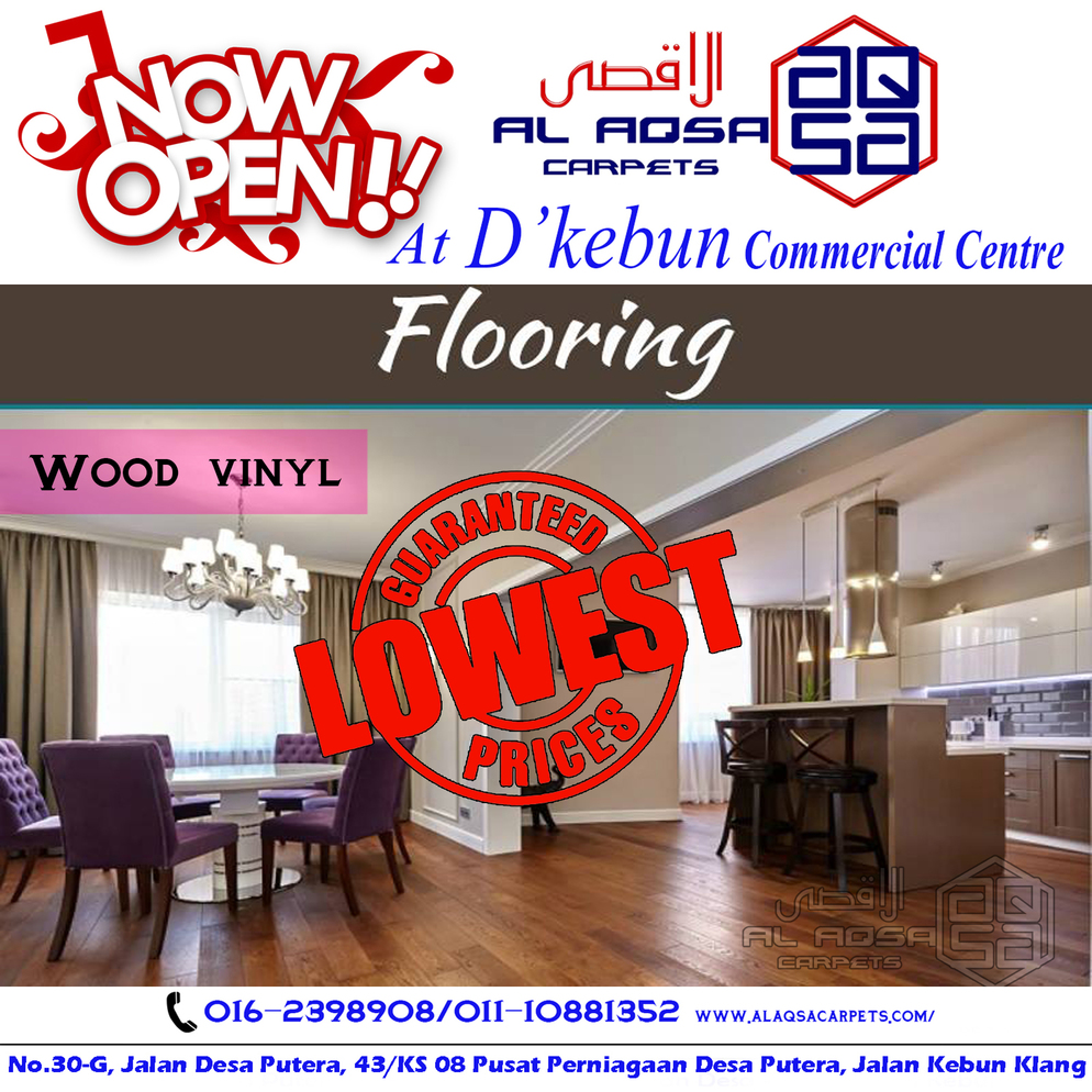 AlAqsa Carpets at Dkebun Commercial Centre Lowest Price Guaranteed Wood Vinyl 3