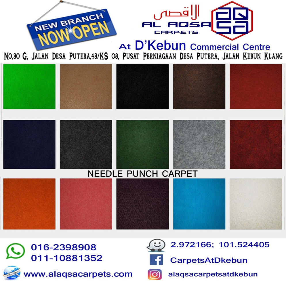 AlAqsa Carpets at Dkebun Commercial Centre Lowest Price Guaranteed Office Carpet Needle Punch Pile Murah  AlaqsaCarpets