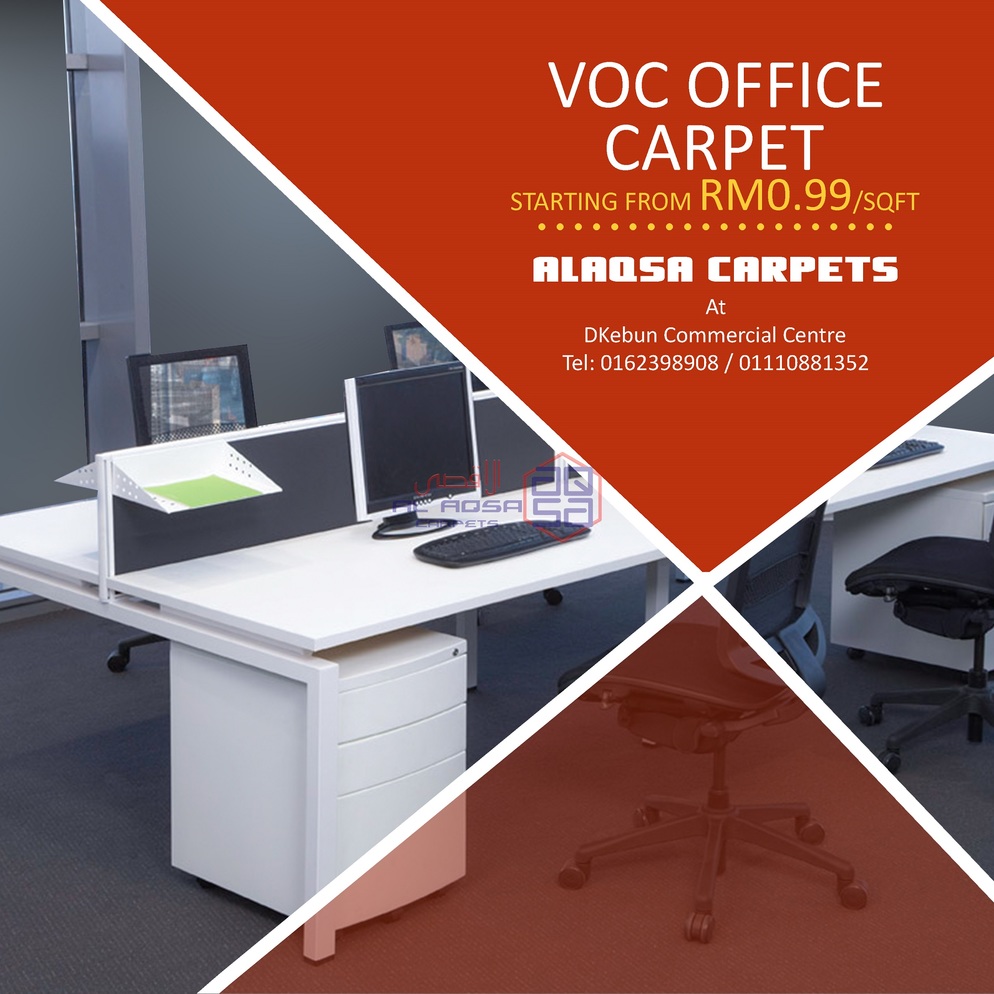 AlAqsa Carpets at Dkebun Commercial Centre Lowest Price Guaranteed Office Carpet Voc Carpet Murah Voc   AlaqsaCarpets