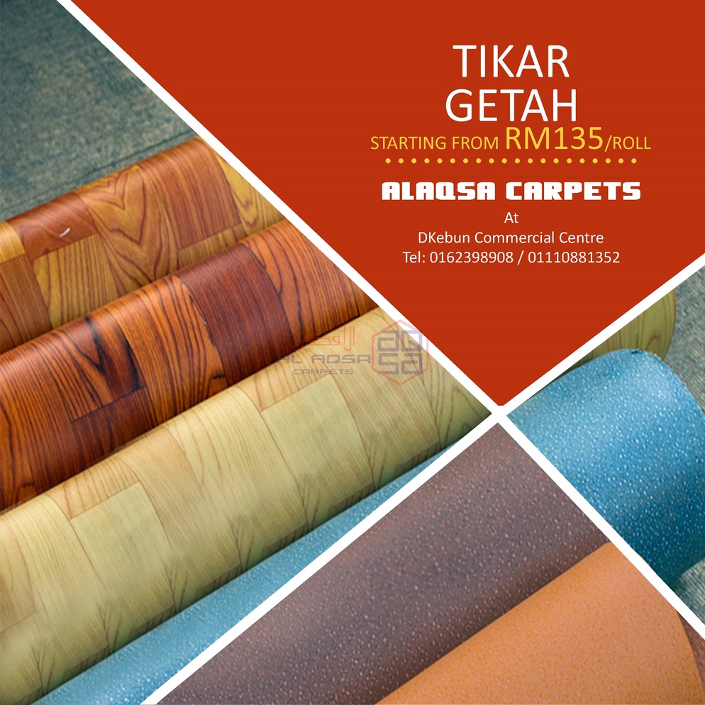 AlAqsa Carpets at Dkebun Commercial Centre Lowest Price Guaranteed Tikar Getah Murah Carpet   AlaqsaCarpets