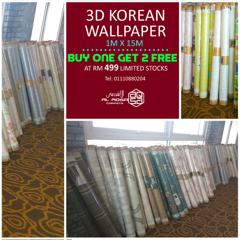 AlAqsa Carpets at Dkebun Commercial Centre Showroom Lowest Price Guaranteed Korean Wallpaper Offer  AlaqsaCarpets