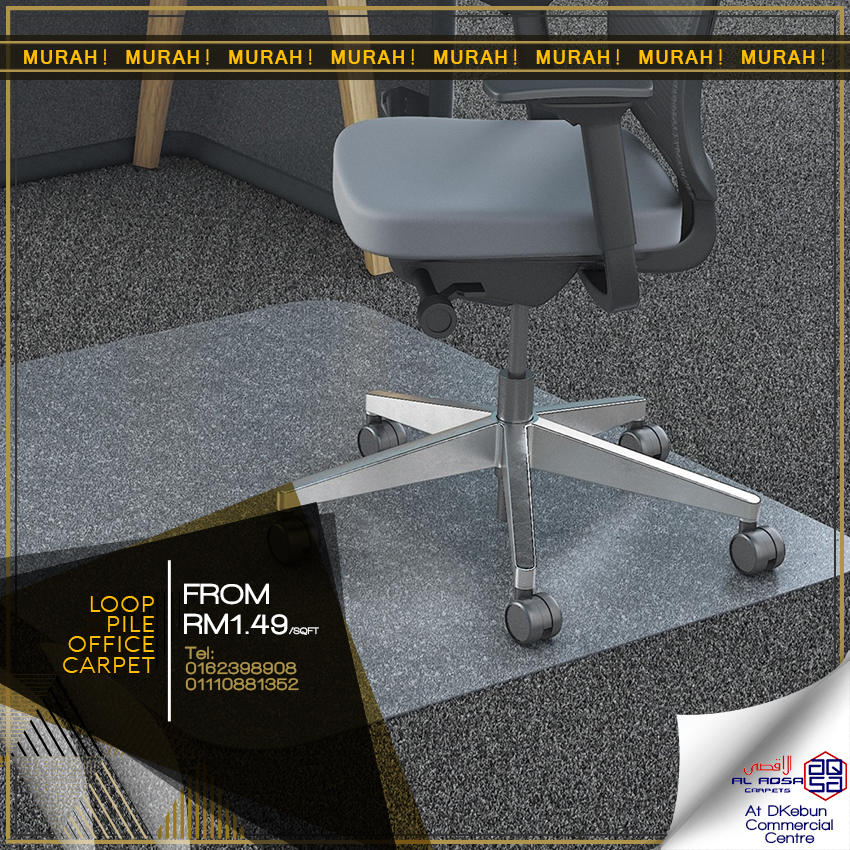 AlAqsa Carpets at Dkebun Commercial Centre Lowest Price Guaranteed Office Carpet Loop Pile Murah  AlaqsaCarpets