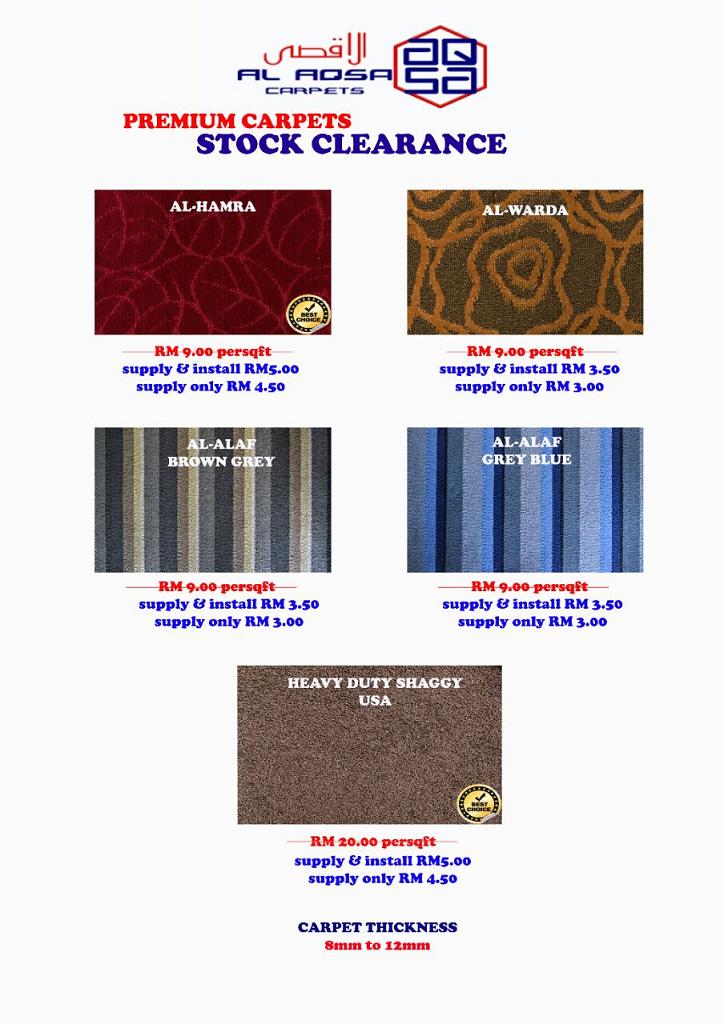 AlAqsa Carpets at Dkebun Commercial Centre Lowest Price Guaranteed Premium Carpet Stock Clearance  AlaqsaCarpets