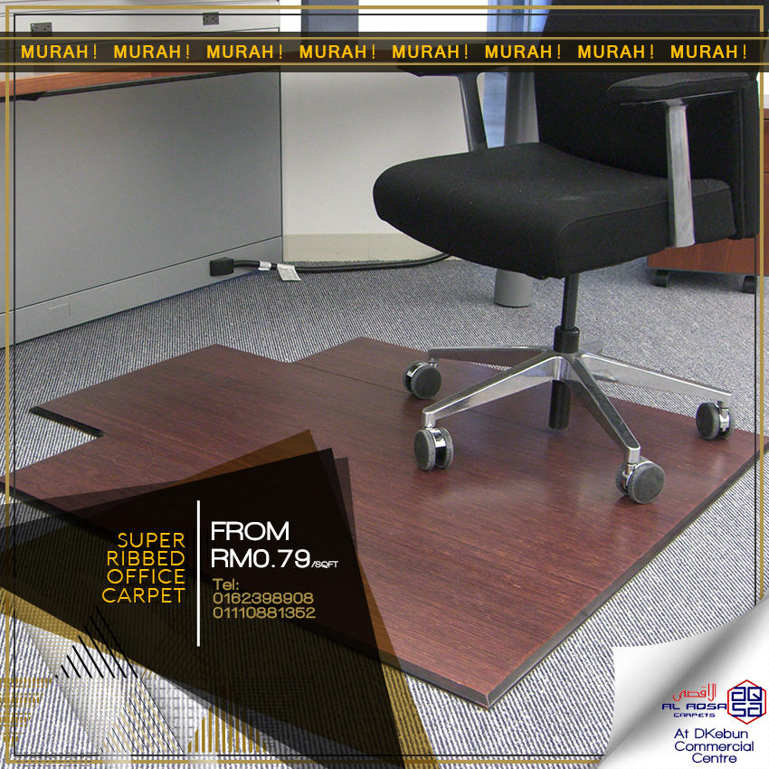 AlAqsa Carpets at Dkebun Commercial Centre Lowest Price Guaranteed Office Carpet Super Ribbed Murah  AlaqsaCarpets