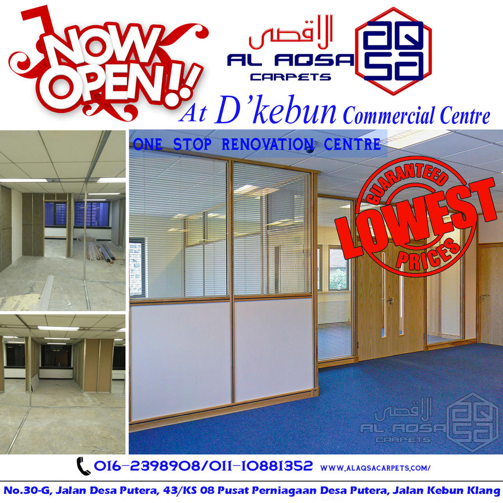 AlAqsa Carpets at Dkebun Commercial Centre Lowest Price Guaranteed One Stop Renovation Centre Murah  AlaqsaCarpets