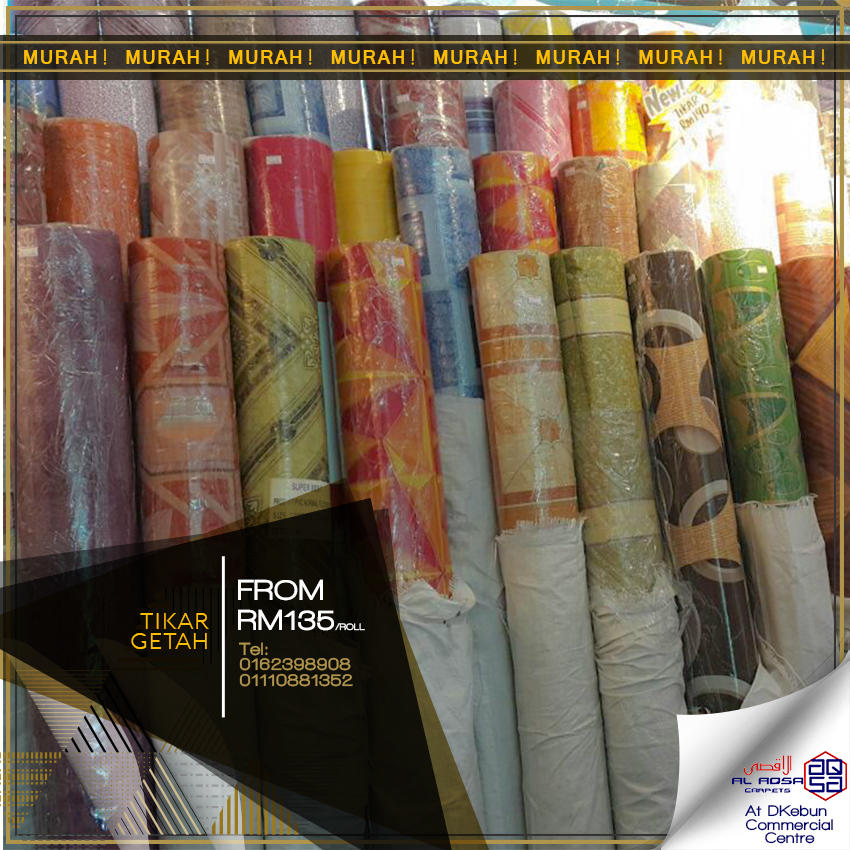 AlAqsa Carpets at Dkebun Commercial Centre Lowest Price Guaranteed Tikar Getah Murah  AlaqsaCarpets