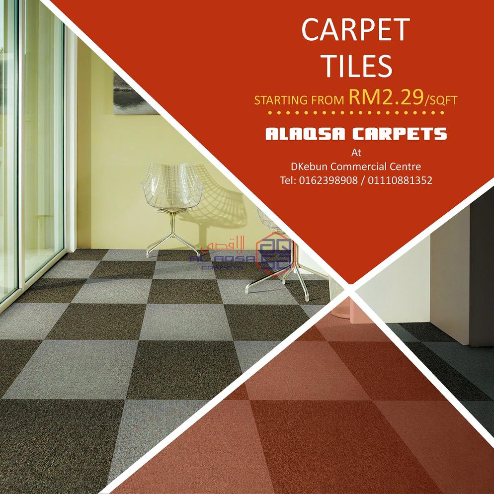 AlAqsa Carpets at Dkebun Commercial Centre Lowest Price Guaranteed Carpet Tiles Murah tiles   AlaqsaCarpets