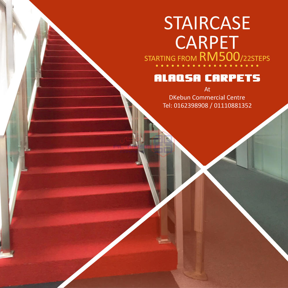 AlAqsa Carpets at Dkebun Commercial Centre Lowest Price Guaranteed Staircase Carpet Murah  AlaqsaCarpets
