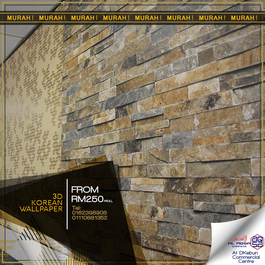 AlAqsa Carpets at Dkebun Commercial Centre Lowest Price Guaranteed Korean Wallpaper Murah  AlaqsaCarpets