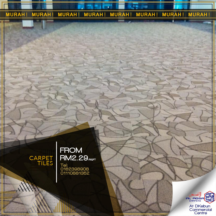 AlAqsa Carpets at Dkebun Commercial Centre Lowest Price Guaranteed Carpet Tiles Murah  AlaqsaCarpets