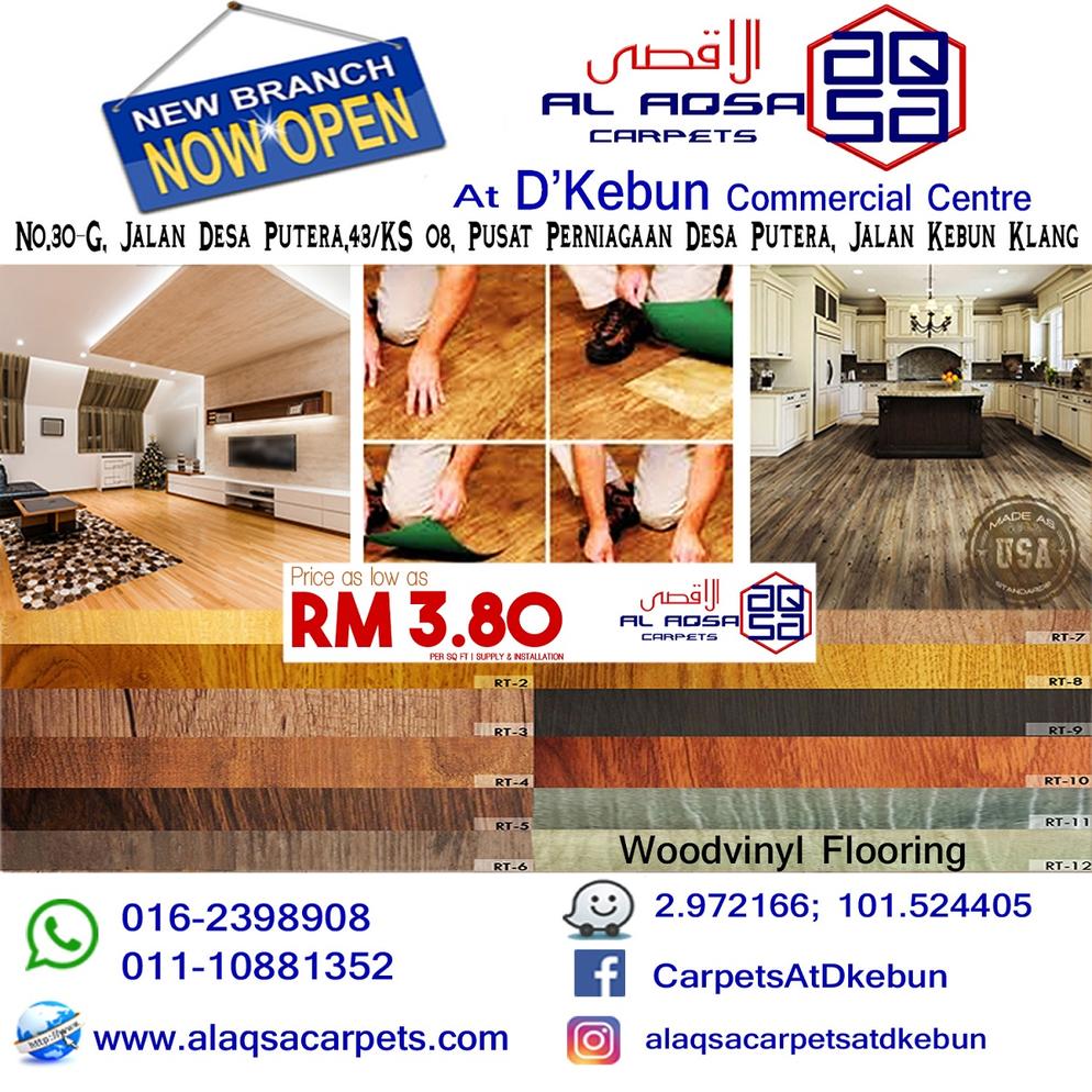 AlAqsa Carpets at Dkebun Commercial Centre Lowest Price Guaranteed Wood Vinyl 3