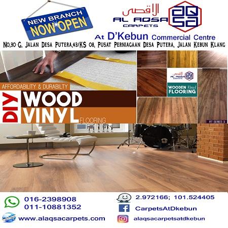 AlAqsa Carpets at Dkebun Commercial Centre Lowest Price Guaranteed Wood Vinyl Carpet Murah  AlaqsaCarpets