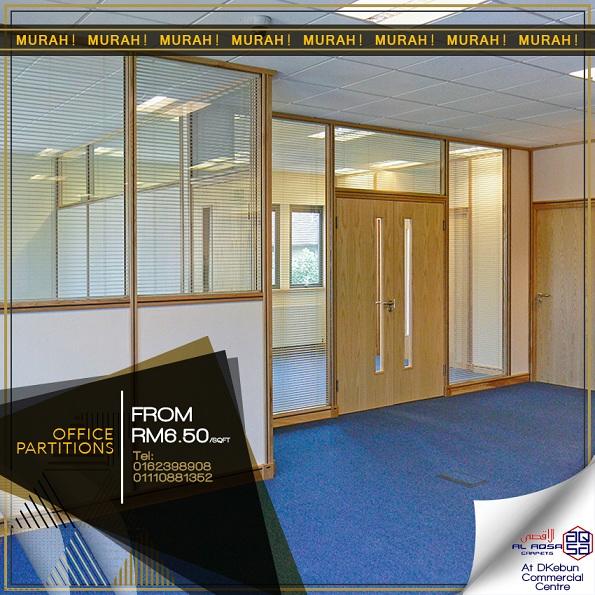 AlAqsa Carpets at Dkebun Commercial Centre Lowest Price Guaranteed Office Partition Murah  AlaqsaCarpets