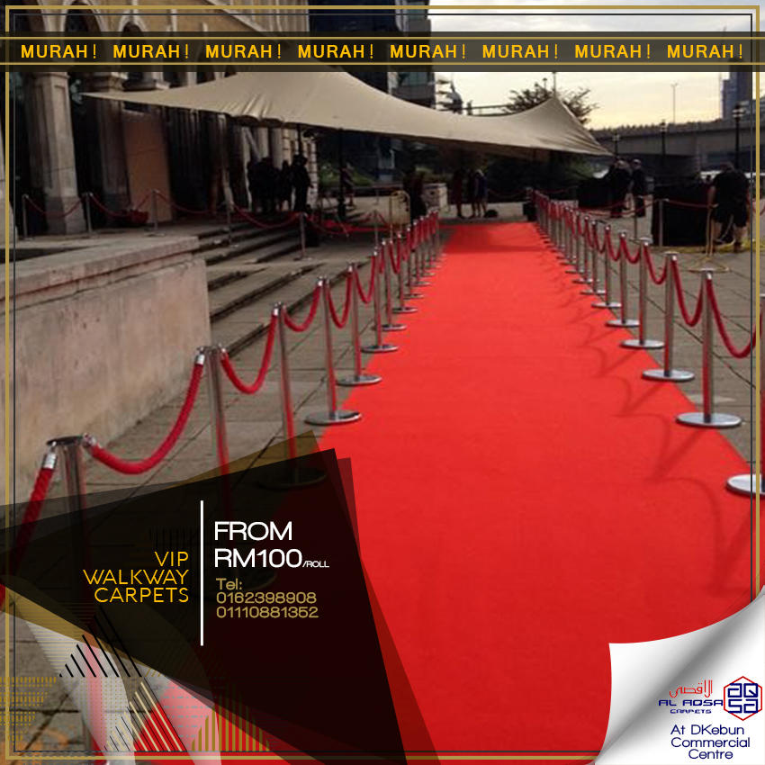AlAqsa Carpets at Dkebun Commercial Centre Lowest Price Guaranteed Vip Walkway Carpet Murah  AlaqsaCarpets