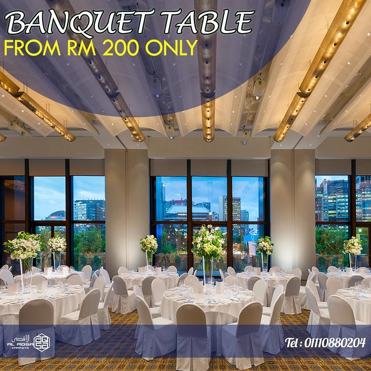 Banquet Table Meja Banquet  Alaqsacarpets