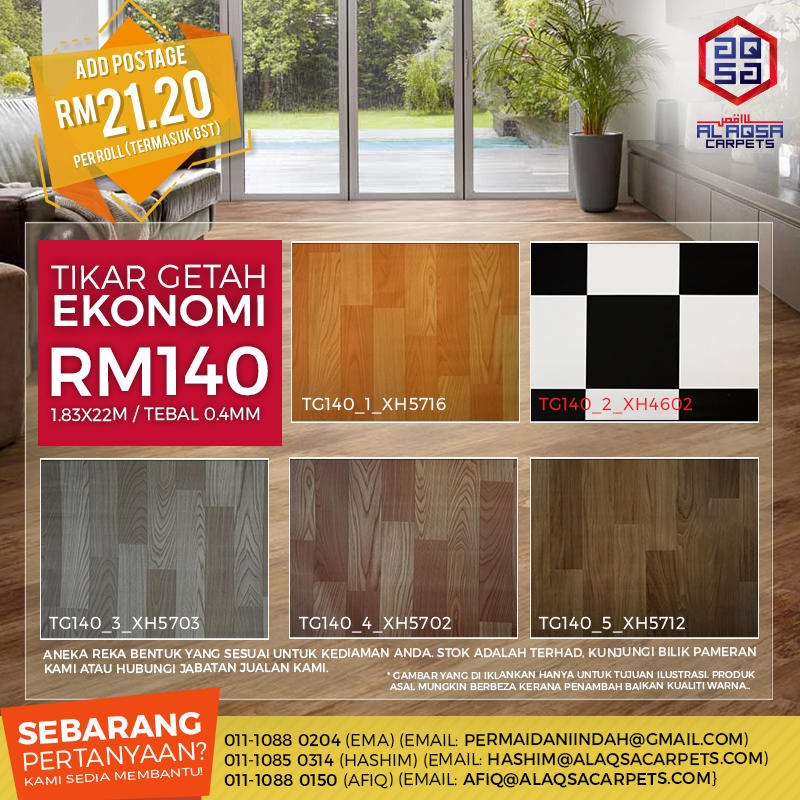 AlAqsa Carpets Showroom at Dkebun Commercial Centre Lowest Price Guaranteed Tikar Getah Ekonomi   AlaqsaCarpets