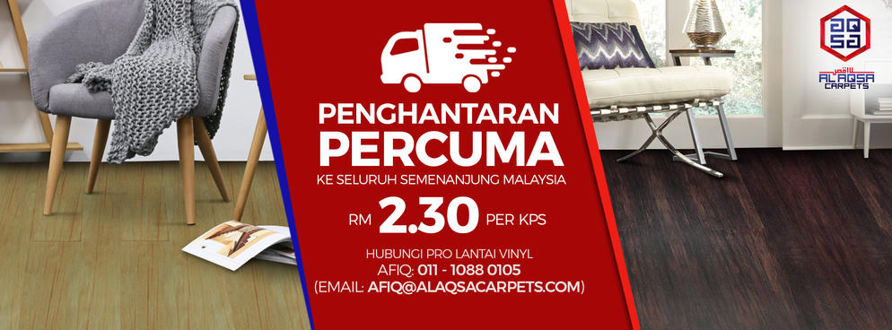 ALAQSA CARPETS PROMO LANTAI VINYL PENGANTARAN PERCUMA