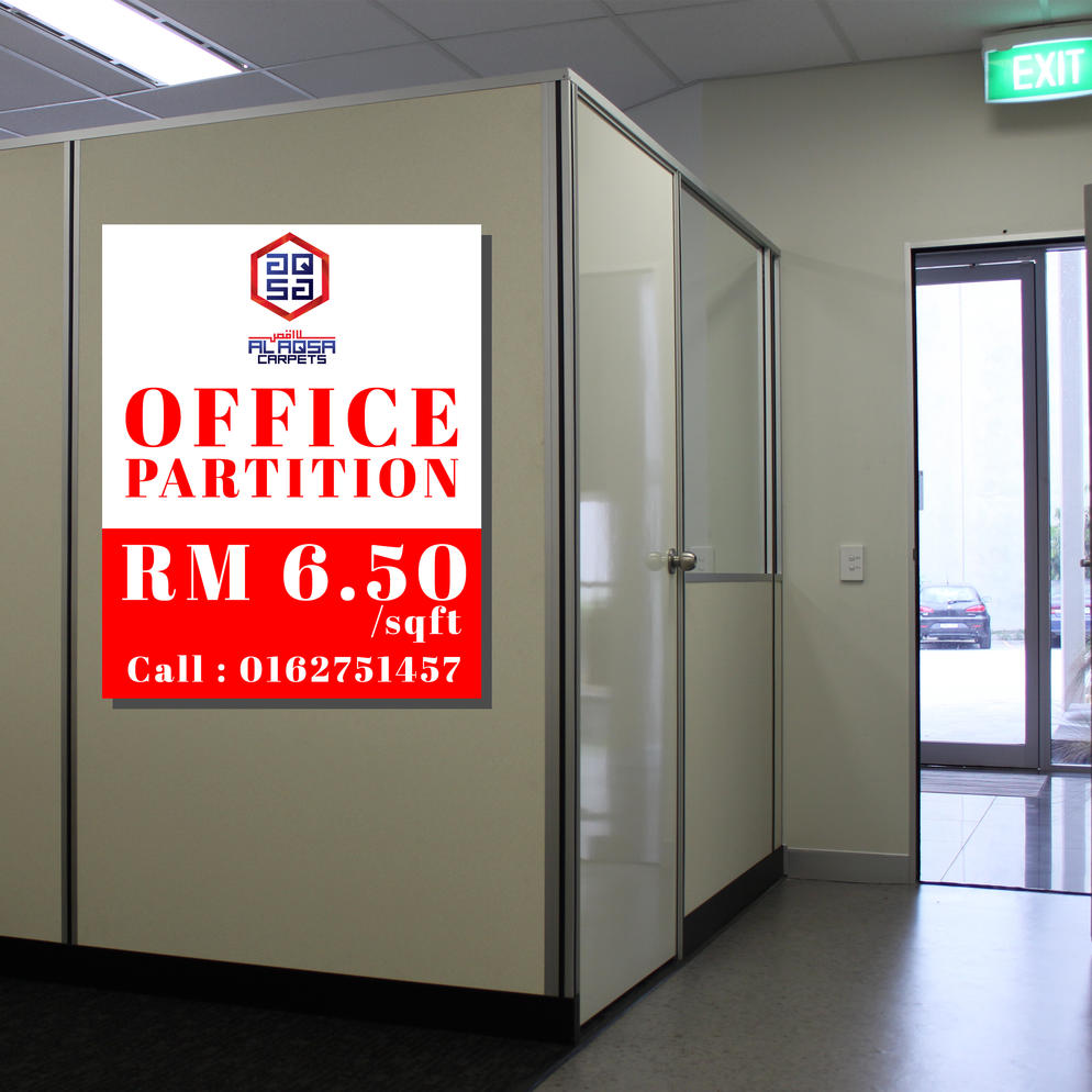 AlAqsa Carpets at Dkebun Commercial Centre Lowest Price Guaranteed Office Partition Centre Murah  AlaqsaCarpets