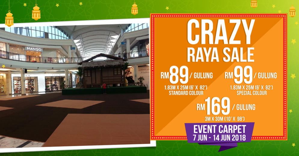 AlAqsa Carpets Showroom at Dkebun Commercial Centre Lowest Price Guaranteed Promosi Crazy Sale EventCarpet Murah   AlaqsaCarpets