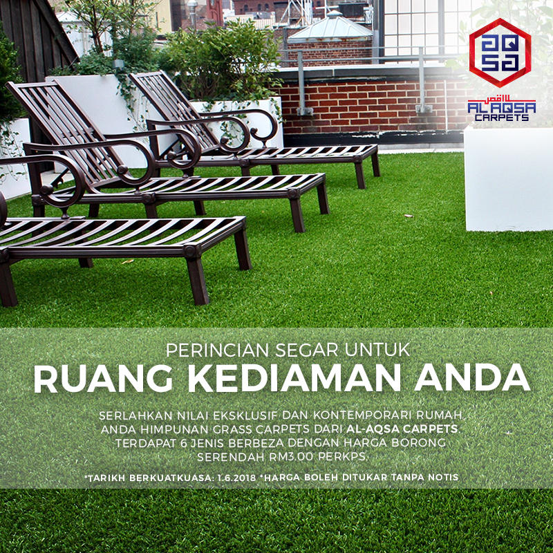AlAqsa Carpets Showroom at Dkebun Commercial Centre Lowest Price Guaranteed Grass Carpet Murah  AlaqsaCarpets